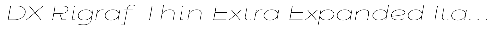 DX Rigraf Thin Extra Expanded Italic image